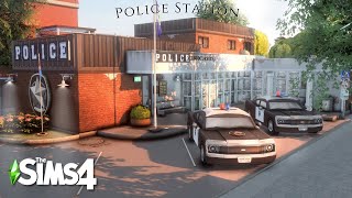 The Sims 4  Willow Creek Police Station  NoCC  Relaxing Speed Build [upl. by Leilamag]