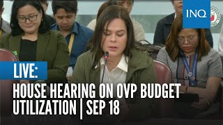 LIVE House hearing on OVP budget utilization  Sep 18 [upl. by Nnywg]