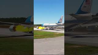 United States Air Force One Emergency Engine Fire on landing [upl. by Valleau390]