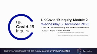 UK Covid19 Inquiry  Module 2 Hearing PM  6 December 2023 [upl. by Nadeau574]