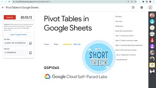 Pivot Tables in Google Sheets  qwiklabs  GSP1065  With Explanation🗣️ [upl. by Belter]