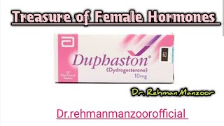 Treasure of Female Hormones  DrRehman Manzoor [upl. by Annaid]