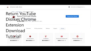 Return YouTube Dislikes Chrome Extension [upl. by Modestine830]