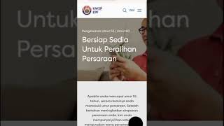 PENCEN PEKERJA SWASTA ISI BORANG DEKAT PEJABAT KWSP  BAYARAN BULANAN UNTIL UMUR 85 [upl. by Ydac]