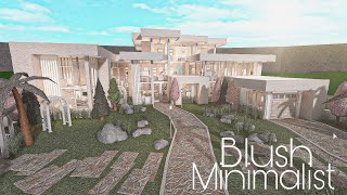 ROBLOX BLOXBURG Mansion Modern Blush House  House Build [upl. by Karoly12]