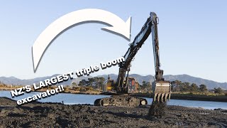 New Zealands LARGEST triple boom excavator [upl. by Behl]