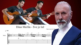 Dino Merlin  Sve je laž  Guitar Cover Note  Tabovi amp Akordi [upl. by Ettenuahs]