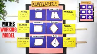 Types of Quadrilaterals TLM  Maths working model  Maths project  Maths TLM  Math project ideas [upl. by Coh576]