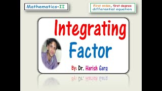 Integrating Factor  Differential Equation [upl. by Heiney301]