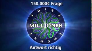 150000€ Frage  Antwort richtig  Millionenshow Soundeffect [upl. by Lorrin817]