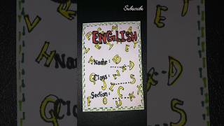 How to make English title page Hacks for pages art eoeoarts viralvideo title easy craft [upl. by Bilski]