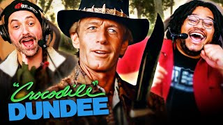 CROCODILE DUNDEE 1986 MOVIE REACTION FIRST TIME WATCHING Paul Hogan  Full Movie Review [upl. by Deuno]