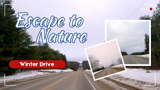 Scenic winter drive in 4k  Canada Driving video [upl. by Aigroeg]