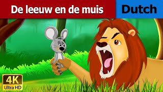 De leeuw en de muis  Lion and the Mouse in Dutch  4K UHD  Dutch Fairy Tales [upl. by Feltie]