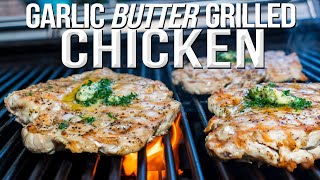 GARLIC BUTTER GRILLED CHICKEN  SAM THE COOKING GUY 4K [upl. by Nwahsauq]