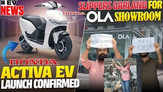 Honda Activa EV Launch Confirmed🤩  Slippers Garland For OLA Showroom😱  Electric Vehicles India [upl. by Ezri]