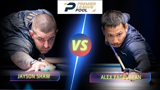 JAYSON SHAW VS ALEX PAGULAYAN  DAY 8  2023 PREMIER LEAGUE POOL 9ballpool highlights [upl. by Bette]