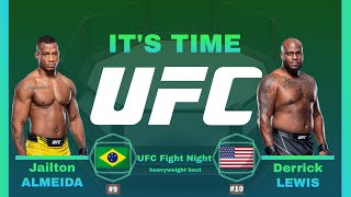 Jailton ALMEIDA vs Derrick LEWIS UFC SAO PAULO [upl. by Oijimer]