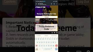 FREE FIRE REDEEM CODE FOR TODAY JANUARY 12  FF REWARDS REDEEM FF REDEEM CODE TODAY jayshreeram [upl. by Hege]