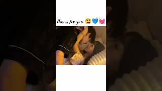 This is for you 😫💙💓 korean kiss love couple kissing cute husband hug wife [upl. by Ynagoham]