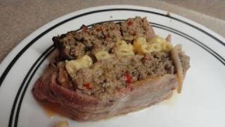 Layered Mac n Cheese Meatloaf [upl. by Haletky]