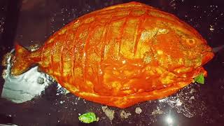 Pomfret fish Twafry Pollichatu  Fish Cutter  Fish Mallseafood restaurant fishing videos [upl. by Rufford779]