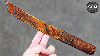 Restoration Rusty Old Japanese Knife [upl. by Neraa]