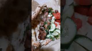 Lets eat Pork Barbecue with feta bread shortvideo food shorts [upl. by Mazel877]