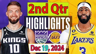 Los Angeles Lakers vs Sacramento Kings 2nd Qtr DEC 19 2024 Highlights  NBA SEASON [upl. by Ahsimaj]