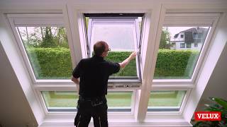 VELUX roof window lubricating pivot hinge and lock [upl. by Einiffit212]