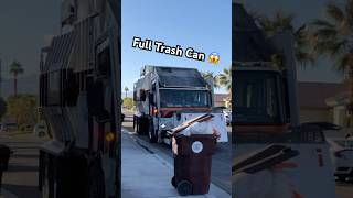 Garbage Truck Dumps Full Trash Can 😱 shorts garbagetruck trash [upl. by Alduino]