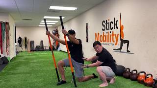 Seated Hip Flexor Stretch  Stick Mobility Chair Exercises [upl. by Vin]