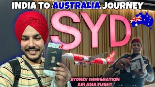 INDIA TO AUSTRALIA JOURNEY 🇦🇺🦘 Student Visa   Sydney IMMIGRATION Experience [upl. by Vladamir386]