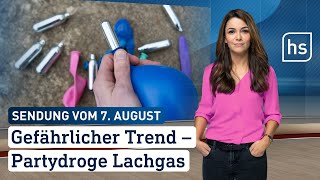 Gefährlicher Trend  Partydroge Lachgas  hessenschau vom 07082023 [upl. by Rollecnahc]