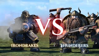 WARHAMMER III Total War  Irondrakes VS Thunderers [upl. by Nivloc]