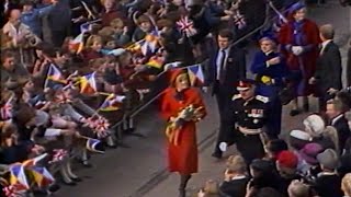 Diana Princess of Wales christens the Royal Princess Cruise ship 1984 [upl. by Woody]