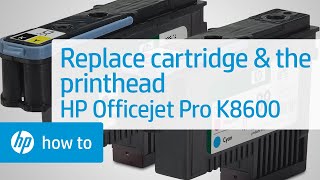 Replace the ink cartridges and the printhead  HP Officejet Pro K8600 Printer  HP Support [upl. by Ajnin]