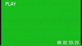 VHS GREEN SCREEN VHS TIMECODE with VHS sound FX [upl. by Lledor]