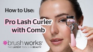 Brushworks  How to use Pro Lash Curler with Comb [upl. by Ahsekam]