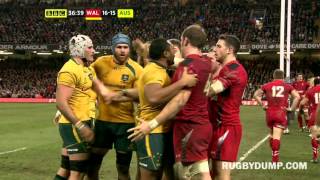 George North and Richard Hibbard HUGE hits vs the Wallabies in lead up to Folau try [upl. by Apfelstadt445]