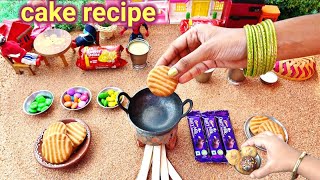 Miniature Biscuit Choclate Cake Recipe chocolate cakechocolate 🍫pancake [upl. by Ramiah]