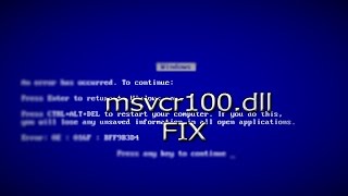 How to fix  msvcr100dll  Windows 108187 [upl. by Idolla]