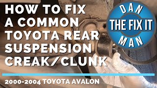 2004 TOYOTA AVALON HOW TO FIX A COMMON REAR SUSPENSION NOISE  REPLACE THE REAR SWAY BAR BUSHINGS [upl. by Ezeerb]