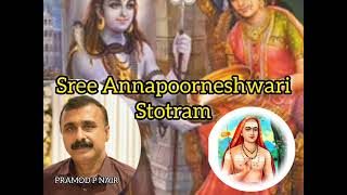 Sree annapoorneshwari stotramsri sankaracharyaഅന്നപൂർണേശ്വരി സ്തോത്രം PRAMOD P NAIR [upl. by Knapp887]