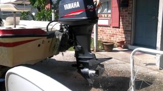 Yamaha 90 hp 2 stroke at idle [upl. by Rona838]