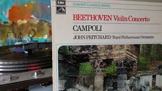 Beethoven Violin Concerto  Alfredo Campoli Royal Philharmonic Orchestra Pritchard ‎1962 LP [upl. by Anelat76]