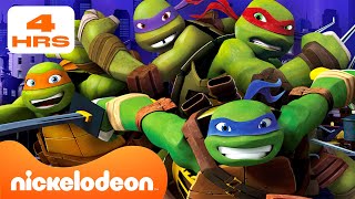 Les Tortues Ninja  Un marathon de plus de 4 heures des meilleurs combats des Tortues  Nickelodeon [upl. by Lomaj]