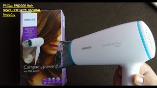 Philips BHD006 Hair Dryer Test With Thermal Imaging [upl. by Rubens]