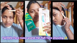 twinkle face razor usese for full face shaving 😍🫰routine ✨ twinkle razoryoutubeindia [upl. by Brnaba758]