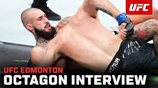 Charles Jourdain Octagon Interview  UFC Edmonton [upl. by Pohsib]